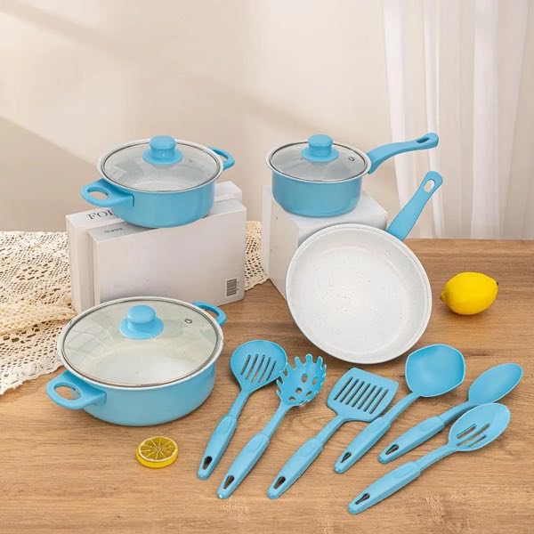 SET DE OLLAS COCINA 13PCS COLORES