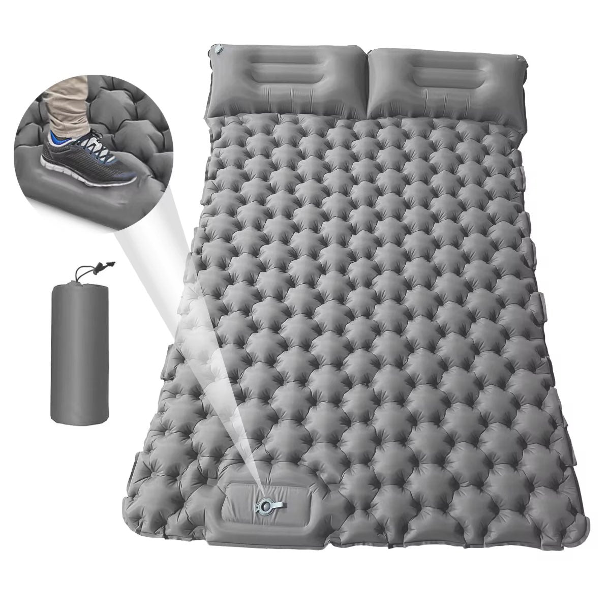 COLCHON AUTOINFLABLE DOBLE PARA ACAMPAR