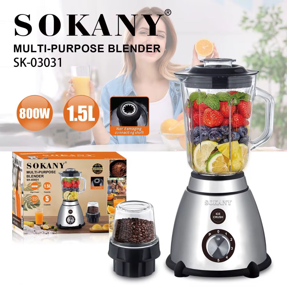 LICUADORA SOKANY 03031