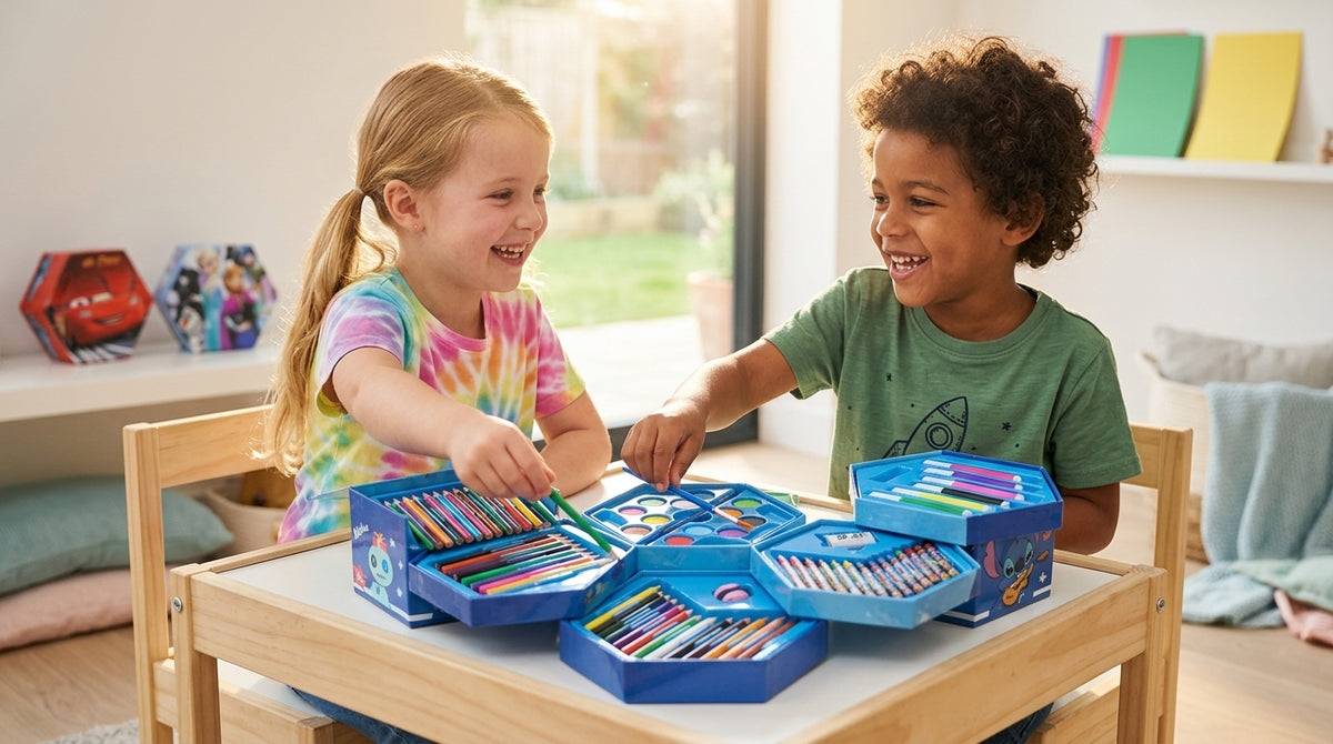 Set de Arte 46 Piezas KZ - niños compartiendo